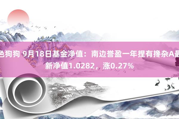 色狗狗 9月18日基金净值：南边誉盈一年捏有搀杂A最新净值1.0282，涨0.27%