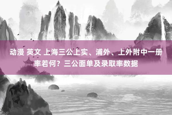 动漫 英文 上海三公上实、浦外、上外附中一册率若何？三公面单及录取率数据