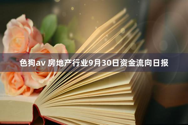 色狗av 房地产行业9月30日资金流向日报