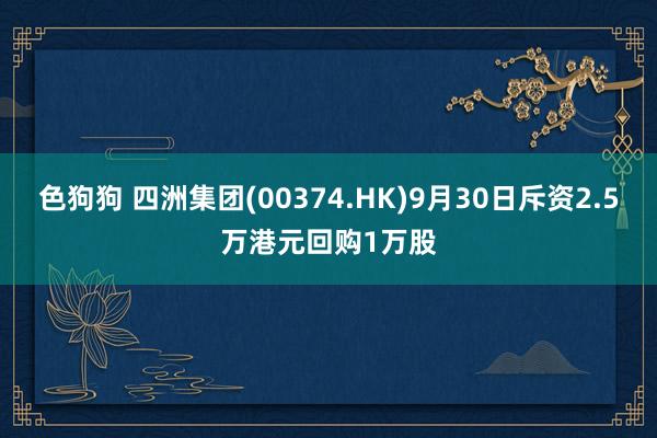 色狗狗 四洲集团(00374.HK)9月30日斥资2.5万港元回购1万股