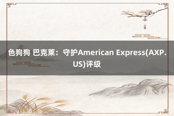 色狗狗 巴克莱：守护American Express(AXP.US)评级