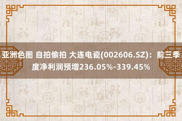 亚洲色图 自拍偷拍 大连电瓷(002606.SZ)：前三季度净利润预增236.05%-339.45%