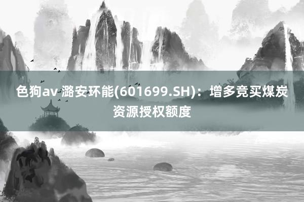 色狗av 潞安环能(601699.SH)：增多竞买煤炭资源授权额度