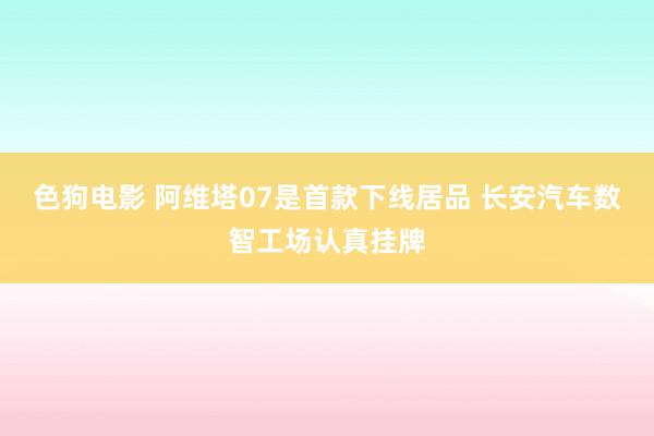 色狗电影 阿维塔07是首款下线居品 长安汽车数智工场认真挂牌