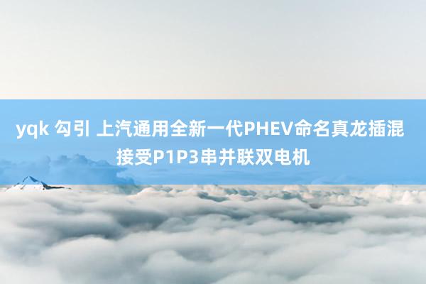 yqk 勾引 上汽通用全新一代PHEV命名真龙插混 接受P1P3串并联双电机