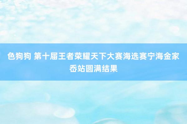 色狗狗 第十届王者荣耀天下大赛海选赛宁海金家岙站圆满结果