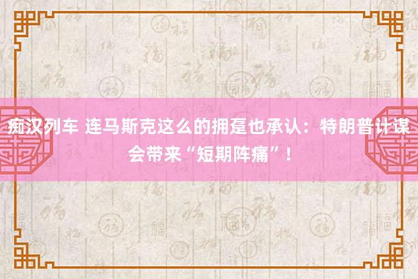 痴汉列车 连马斯克这么的拥趸也承认：特朗普计谋会带来“短期阵痛”！