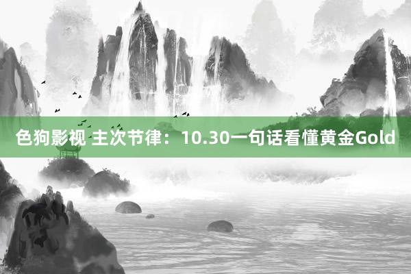 色狗影视 主次节律：10.30一句话看懂黄金Gold