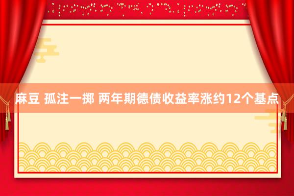 麻豆 孤注一掷 两年期德债收益率涨约12个基点