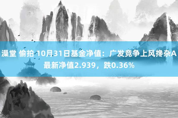 澡堂 偷拍 10月31日基金净值：广发竞争上风搀杂A最新净值2.939，跌0.36%