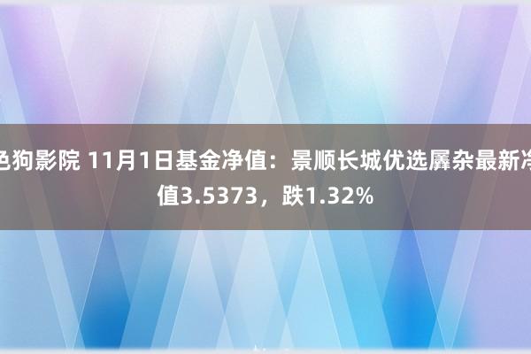 色狗影院 11月1日基金净值：景顺长城优选羼杂最新净值3.5373，跌1.32%