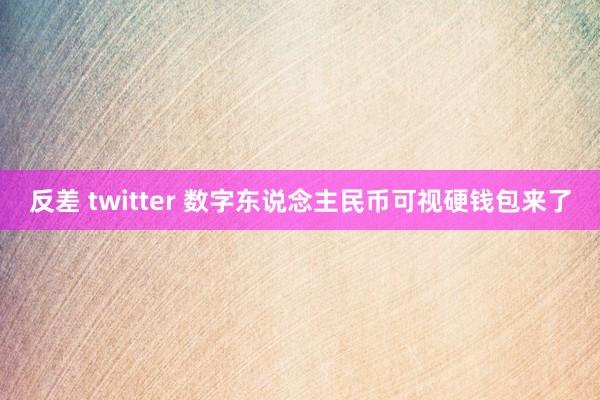 反差 twitter 数字东说念主民币可视硬钱包来了